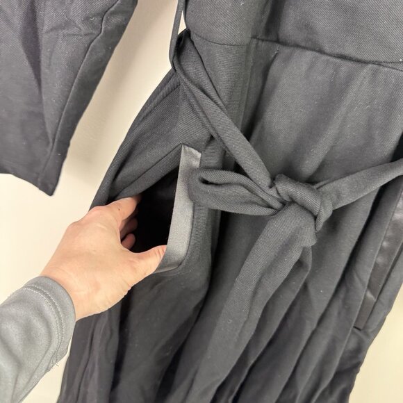 Torrid Tuxedo Wrap Skater Dress Black Long Sleeve Cocktail Party Size 16 - Picture 8 of 10